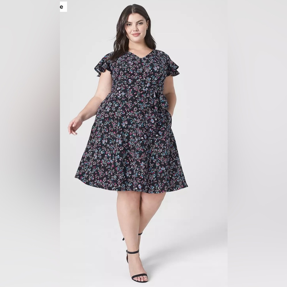 Lane Bryant Floral Mini Dress